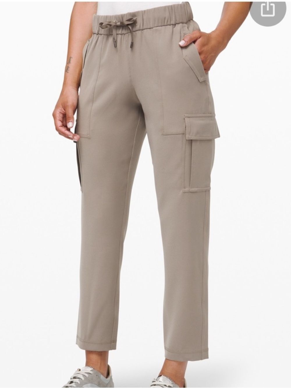 Lululemon Ready Set Cargo Pants Beige Tan Womens 2